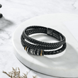 Load image into Gallery viewer, &quot;My Love Forever Beams&quot; Double Row Bracelet on a marble table
