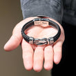 Load image into Gallery viewer, Linked Bracelet showing &quot;Love you Forever&quot; engraving on model hand
