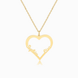 Load image into Gallery viewer, Gold Personalized Heart Pendant Necklace on white background
