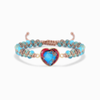 Load image into Gallery viewer, Photo of light blue Jasper Heart Bracelet on a white background.
