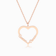 Load image into Gallery viewer, Rose Gold Personalized Heart Pendant Necklace on white backgroundn
