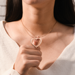 Load image into Gallery viewer, rose gold Personalized Heart Pendant Necklace on white background
