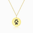 Load image into Gallery viewer, gold paw prints necklace on white background
