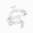 Load image into Gallery viewer, Personalized Couple Name silver plated Ring
