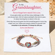 Load image into Gallery viewer, To My Granddaughter Love You Forever Jasper Heart Bracelet
