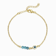 Load image into Gallery viewer, Evil Eye Blue Beads and Gold Chain Ankle Bracelet
