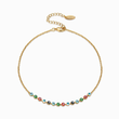 Load image into Gallery viewer, Multicolored Evil Eye gold chain anklet
