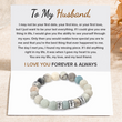 Load image into Gallery viewer, Card Message for Husband featuring the Picasso Jasper Men Name Bracelet

