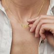 Load image into Gallery viewer, A female model wearig To My Husband in Heaven Angel Wing gold Necklace

