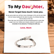 Load image into Gallery viewer, silver Personalized Baby Name Bracelet on a  message card
