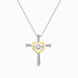Load image into Gallery viewer, To My Soulmate Cross and Heart Necklace on a white background
