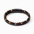 Load image into Gallery viewer, To My Son, Natural Stone Protection Beaded Leather Bracelet on a white background
