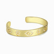 Load image into Gallery viewer, Gold Bangle Evil Eye White Stones
