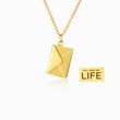 Load image into Gallery viewer, gold Personalized Love Letter Envelope Necklace on a white background
