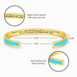 Load image into Gallery viewer, turquoise Colored Bangle with sizing and details
