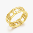 Load image into Gallery viewer, Gold To My Daughter, Personalized Roman Numerals Ring on a white background
