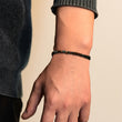 Load image into Gallery viewer, To My Son, I Love You Forever Morse Code Bracelet worn by a model on his left hand

