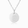 Load image into Gallery viewer, silver Personalized Disc Necklace on white background
