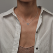 Load image into Gallery viewer, To My Wife, Triangle Projection Necklace on the neck of a model wearing a white shirt
