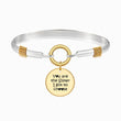 Load image into Gallery viewer, Two-Tone Bracelet with a printed message &quot;You are the sister I got to choose&quot;

