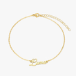 Load image into Gallery viewer, To My Granddaughter Custom Name Ankle Gold Bracelet on a white background 
