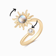 Load image into Gallery viewer, gold To My Daughter Sunshine Fidget Ring on a white background
