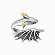 Load image into Gallery viewer, To My Son, Be Bold, Be Strong, Be Confident Dragon Adjustable Ring on a white background
