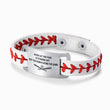 Load image into Gallery viewer, To My Grandson, I Will Always Be Your Number 1 Fan Baseball Bracelet on a white background
