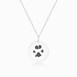 Load image into Gallery viewer, silver paw prints necklace on white background
