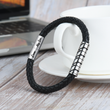 Load image into Gallery viewer, To My Son Love You Forever Braided Bracelet leaning on a cup
