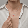 Load image into Gallery viewer, Cardinal Heart Memorial Necklace worn by a model

