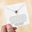 Load image into Gallery viewer, To My Love, Triangle Projection Necklace together with a meaningful message card for loved ones
