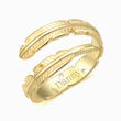 Load image into Gallery viewer, gold Personalized Adjustable Plume Ring on a white background
