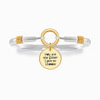 Load image into Gallery viewer, Two-Tone Bracelet with a printed message &quot;You are the sister I got to choose&quot; in a white background
