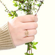 Load image into Gallery viewer, Female model wearing Be-Leaf In Yourself Like I Do Leaf Ring on her ring finger
