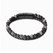 Load image into Gallery viewer, To My Son, Natural Stone Protection Beaded Leather Bracelet on a white background
