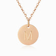 Load image into Gallery viewer, rose gold Personalized Disc Necklace on white background
