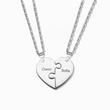Load image into Gallery viewer, 2 pieces Family Gift Personalized Heart Puzzle Piece Necklace
