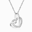 Load image into Gallery viewer, To My Daughter, Our Hearts Are Always Linked Together Interlocking Heart Necklace on a white background
