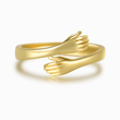 Load image into Gallery viewer, gold To My Granddaughter, My Love For You is Forever Hug Ring on a white background

