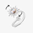 Load image into Gallery viewer, silver To My Daughter Sunshine Fidget Ring on a white background
