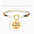 Load image into Gallery viewer, I am so proud of you bracelet in a white background sizing guide
