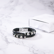 Load image into Gallery viewer, To The Best Dad Ever Leather Bracelet with a box by its side
