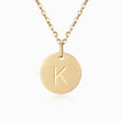 Load image into Gallery viewer, gold Personalized Disc Necklace on white background
