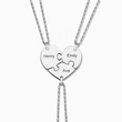 Load image into Gallery viewer, 3 pieces Family Gift Personalized Heart Puzzle Piece Necklace 
