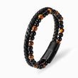 Load image into Gallery viewer, To My Son, Natural Stone Protection Beaded Leather Bracelet on a white background
