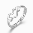 Load image into Gallery viewer, silver To My Daughter, I Love You Forever Ring on a white background
