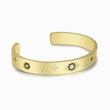 Load image into Gallery viewer, Gold Bangle Evil Eye Black Stones
