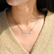 Load image into Gallery viewer, Model wearing Silver Personalized Name necklace

