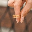 Load image into Gallery viewer, Gold To My Daughter, Personalized Roman Numerals Ring held by a model
